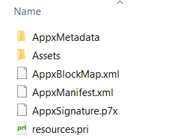 appx 解包后的目录结构